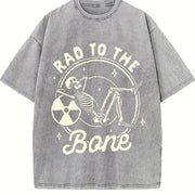 Rad Tech Radiology Radiologist X-ray Tech Rad To The Bone vintage washed oversized T-shirt in Gray
