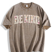 Be Kind Motivational Teacher Vintage Washed T-Shirt in Brown