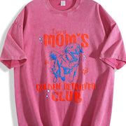 Tired Moms Golden Retriever Club Vintage Washed T-Shirt in Red