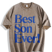Best Son Ever Vintage Washed T-Shirt in Brown