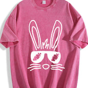 Popular Fashionable Letters Vintage Washed T-Shirt in Red