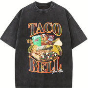 Taco Bell 90's Bootleg Vintage Washed T-Shirt in Black