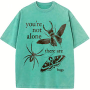 You're Not Alone There Are Bugs Insects Lover and Batik vintage washed oversized T-shirt in Blue