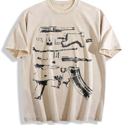 In Draco We Trust Vintage Washed T-Shirt in Beige