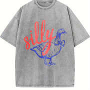 Retro Thick Vintage Washed T-Shirt in Gray