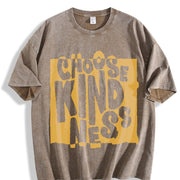Choose Kindness Retro Kindness Spread Kindness vintage washed oversized T-shirt in Brown