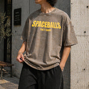 Spaceballs Movie Retro Vintage Washed T-Shirt in Brown