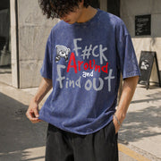 F Around and Find Out Vintage Washed T-Shirt in Blue