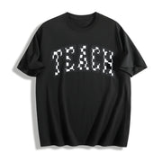 Checkered Teacher for Teacher Cotton T-Shirt in Black