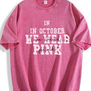 Breast Cancer Awareness Vintage Washed T-Shirt in Red