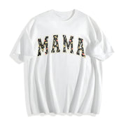 Floral Mama Strong Woman Cotton T-Shirt in White
