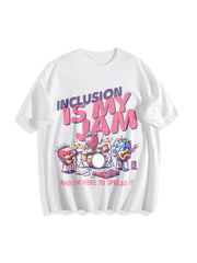 Inclusion Is My Jam Cotton T-Shirt in White
