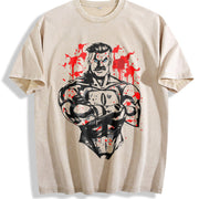 Invincible Viltrumite Warrior Anime Vintage Washed T-Shirt in Beige