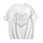 250th USA Anniversary Cotton T-Shirt in White