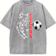 Tigers Soccer Vintage Washed T-Shirt in Gray