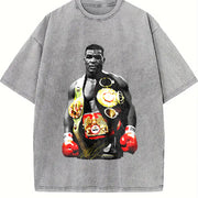 Iron Mike Undisputed Champion vintage washed oversized T-shirt in Gray