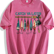 Catch Ya Later Vintage Washed T-Shirt in Red