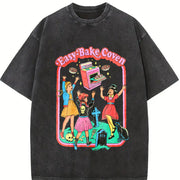 Easy Bake Coven Halloween Vintage Washed T-Shirt in Black