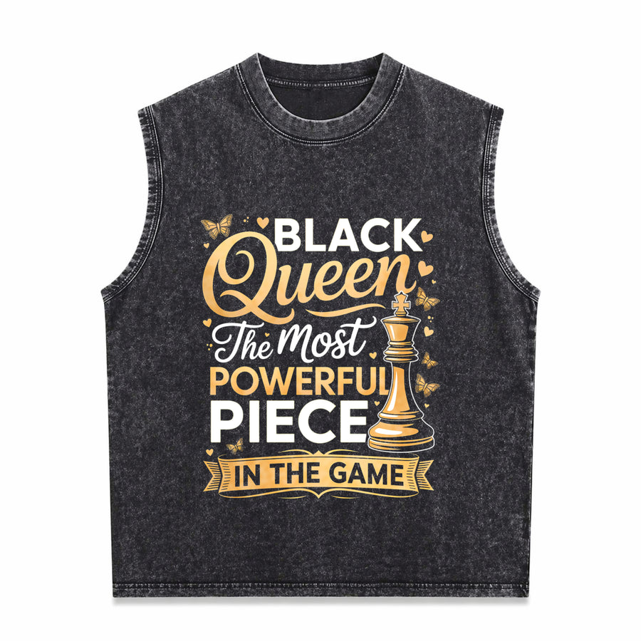Black History for Black History Month Vintage Washed Tank Top in Black