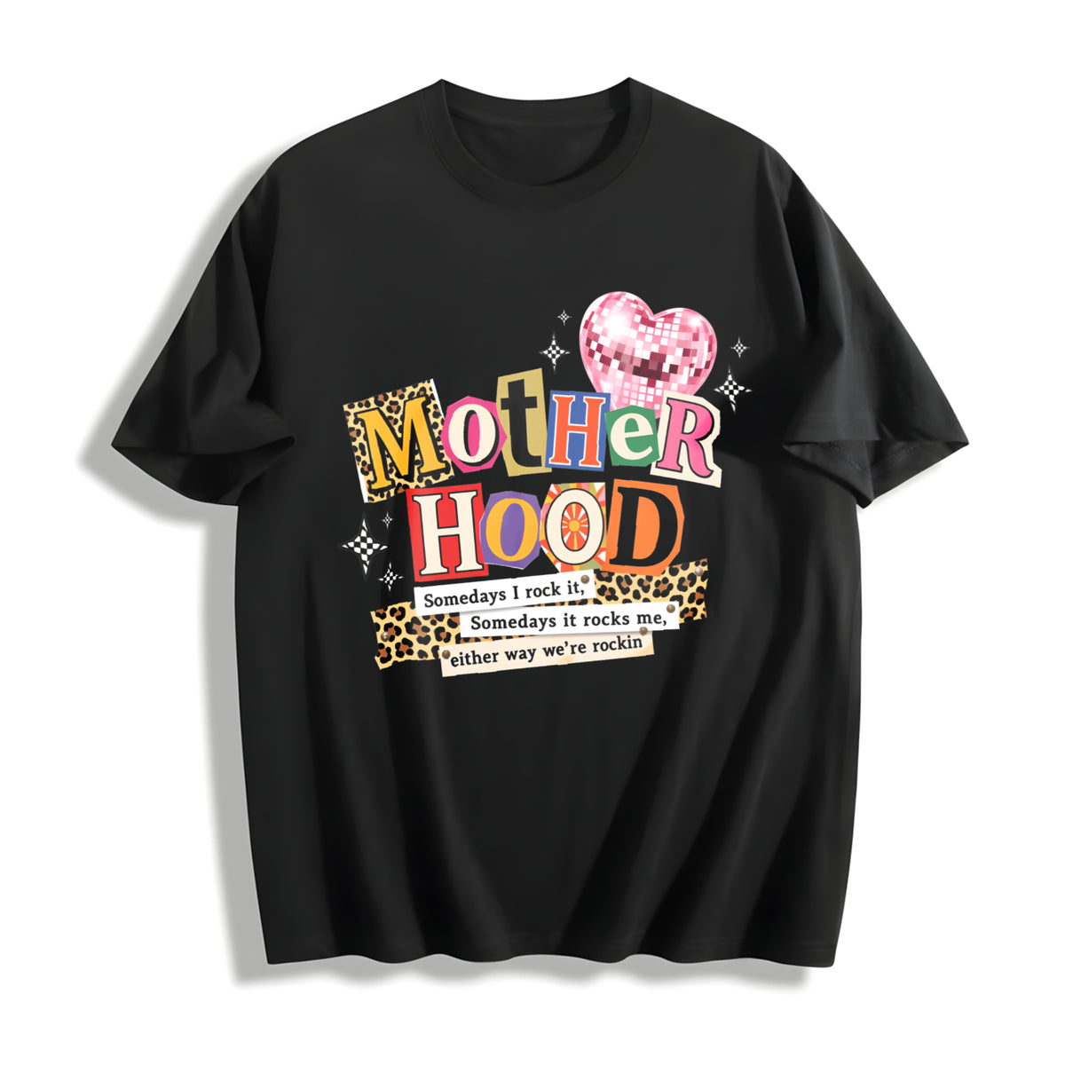 Wash Mothers Day Mom Cotton T-Shirt in Black