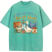Take Me to the Thrift Shop Silly Goose vintage washed oversized T-shirt in Blue