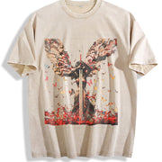 You Will Witness True Horror Vintage Washed T-Shirt in Beige