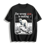 The Wrong ICE Is Melting Cotton T-Shirt in Black