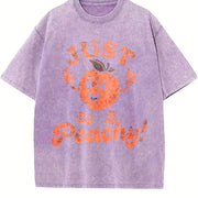 Just Peachy Vintage Washed T-Shirt in Purple