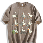 Earth Day Goose Earth Day Vintage Washed T-Shirt in Brown