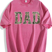Custom Moss Dad Camo Hunting Dad Vintage Washed T-Shirt in Red