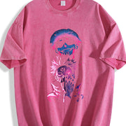 Jujutsu Kaisen – Gojo Satoru x Ryomen Sukuna Wash vintage washed oversized T-shirt in Red