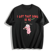 I Got That Dawg in Me Custom Womensweater Cotton T-Shirt in Black
