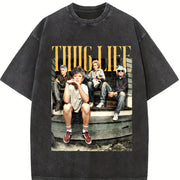 Golden Girls Thug Life Vintage Washed T-Shirt in Black