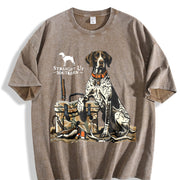 Retro Southern Hunting Vintage Washed T-Shirt in Brown