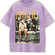 Golden Girls Thug Life Vintage Washed T-Shirt in Purple