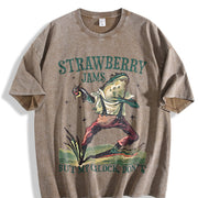 Strawberry Jams but My Don't Vintage Washed T-Shirt in Brown