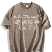 Engagement Engaged Vintage Washed T-Shirt in Brown