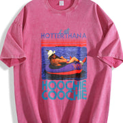 Chattahoochee Jackson Back Country It Gets Hotter Than A vintage washed oversized T-shirt in Red
