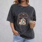 Belle's Book Shop vintage washed oversized T-shirt in Black