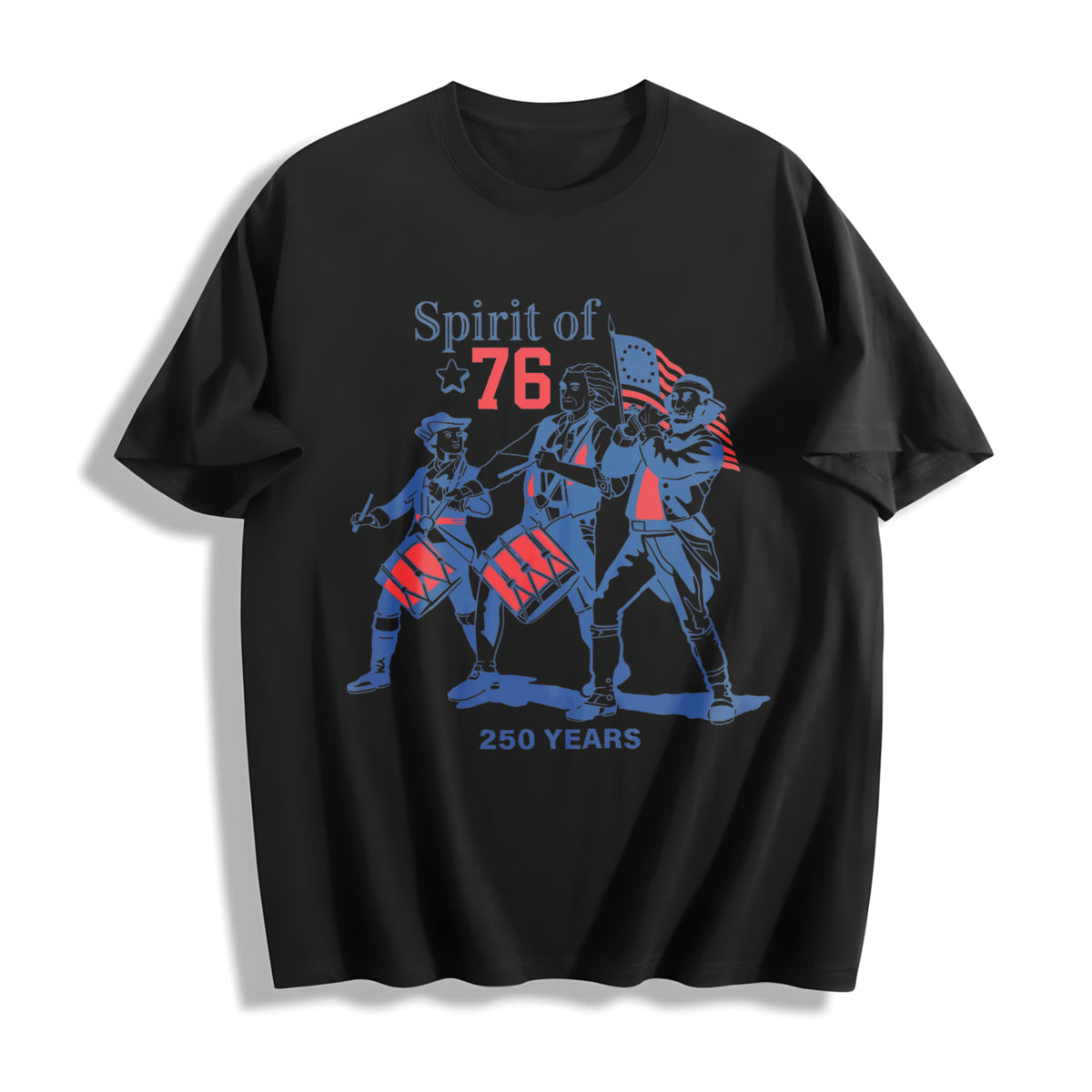 USA 250 Anniversary Cotton T-Shirt in Black