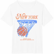 New York Basketball Cotton T-Shirt in White