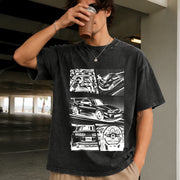 Toyota Supra JDM Vintage Washed T-Shirt in Black