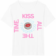 Kiss Disco All the Time Cotton T-Shirt in White