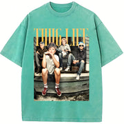 Golden Girls Thug Life Vintage Washed T-Shirt in Blue