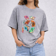 Fan Of ACOTAR Series vintage washed oversized T-shirt in Gray