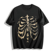 Asymmetrical Off-shoulder Cotton T-Shirt in Black