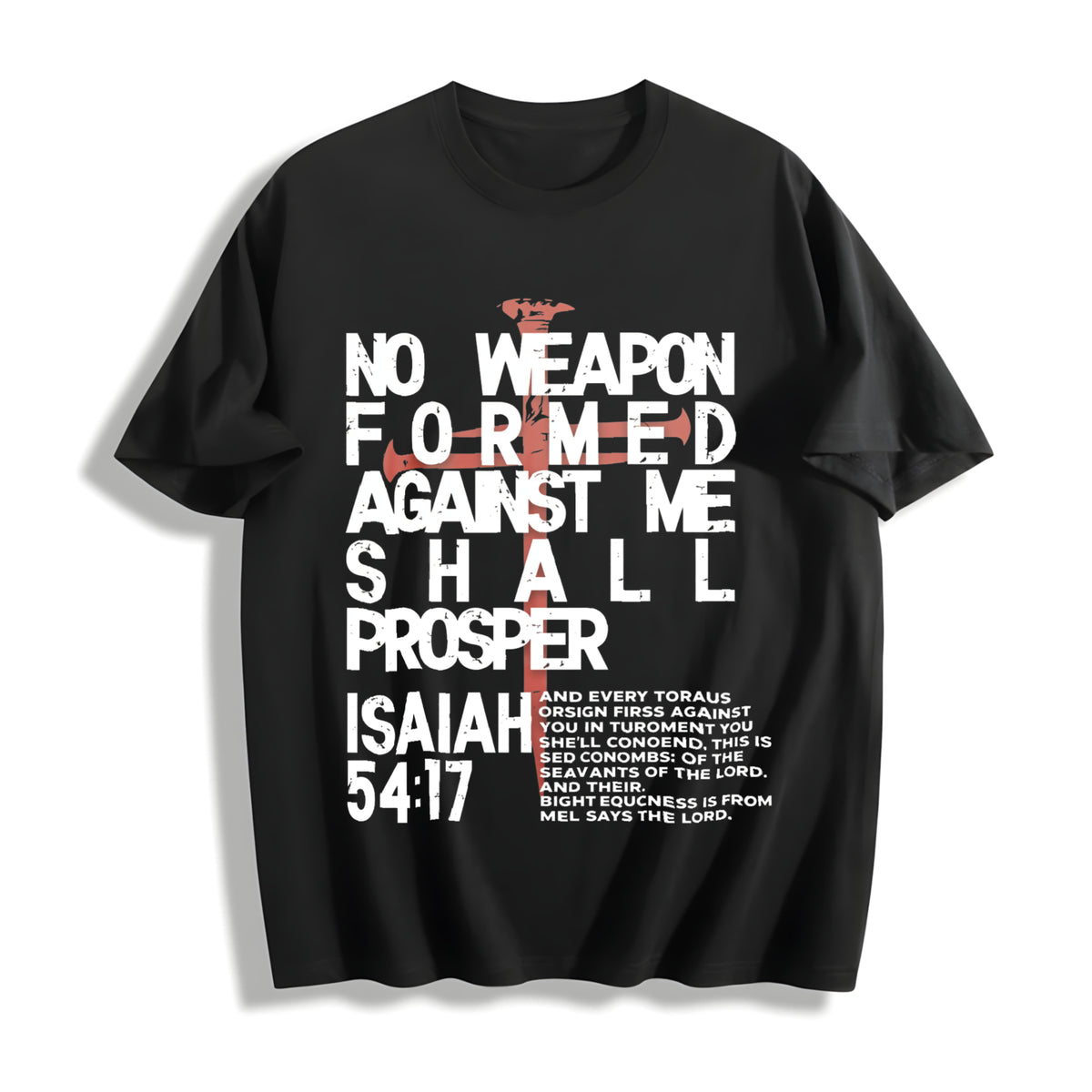 No Weapon Christian Cotton T-Shirt in Black