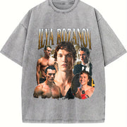 Heated Rivalry Rozanov Fans vintage washed oversized T-shirt in Gray