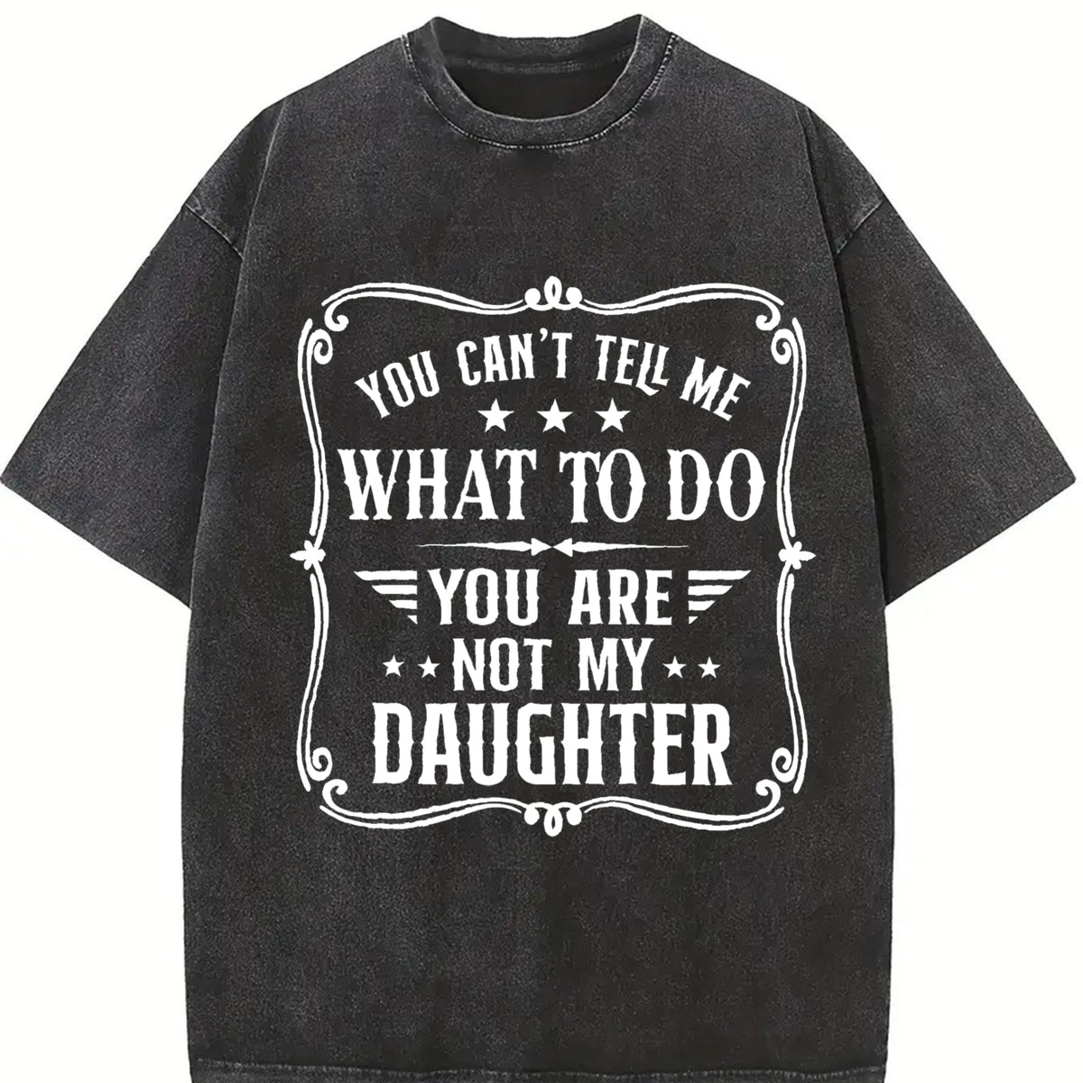 You Can't Tell Me What to Do Vintage Washed T-Shirt in Black