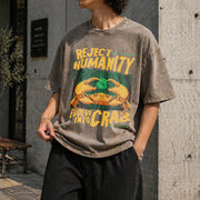 Reject Humanity Crab Vintage Washed T-Shirt in Brown